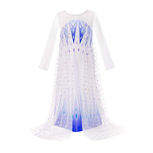 White-Purple Party Costume Princess Dress With Cape